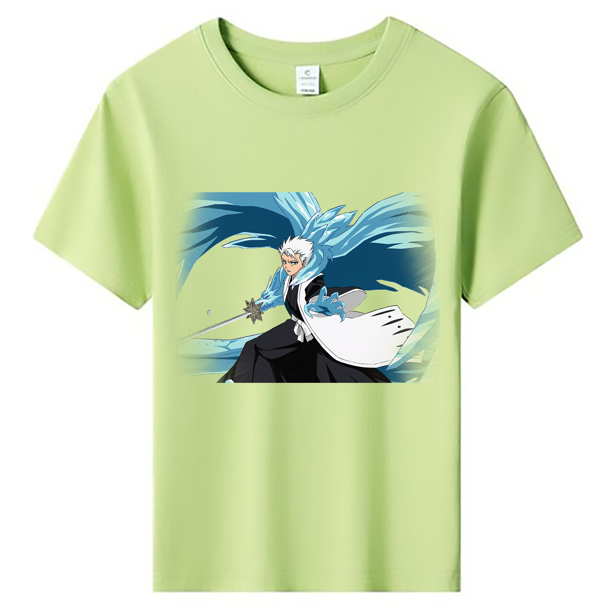 （画像用） ブリーチ 日番谷冬獅郎（ひつがや とうしろう） BLEACH Hitsugaya Toushirou 綿100％キッズTシャツ（フロントプリント）